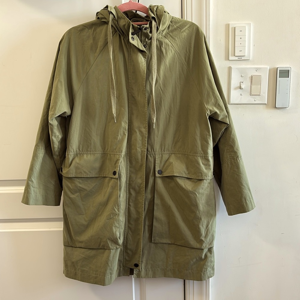Dark green parker jacket from Zara